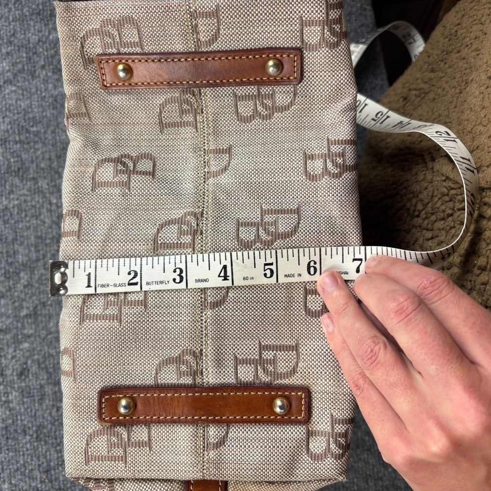 DOONEY & BOURKE Vintage Brown/Cream Hobo Bag Shoulder Bag - Picture 11 of 14